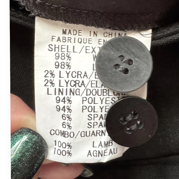 HELMUT LANG Black tailored ankle pants zip hem detail size 6 - Picture 6 of 8